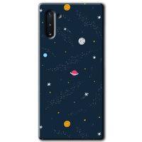Potkal Hediye Fabrikası Samsung Galaxy Note 10 HD Baskılı Kılıf + 9D Tam Ekran Koruyucu - Çizim Gezegen