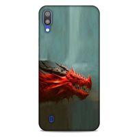Samsung Galaxy M10 Kılıf Dragons (17) Tasarım Kılıf Siyah Boynuzlu Ejderha