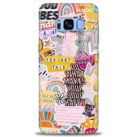 Samsung Galaxy S8 Plus Kılıf HD Baskılı Kılıf - Good Vibes + Tam Ekran Koruyucu