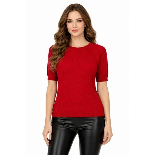 Kadın Triko Kısa Kol Bluz 12845 BGL-ST05308