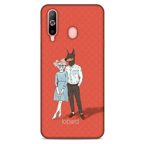 Samsung Galaxy A60 Kılıf FunnyMaX (15) Antişok Kılıf Kırmızı Kedi Köpek