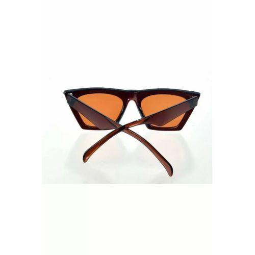 Kahverengi Çerçeve Cat Eye Kadın Güneş Gözlüğü - Moda Gözlük