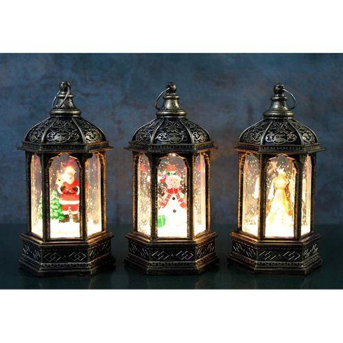 Yılbaşı Temalı Işıklı Kar Küresi