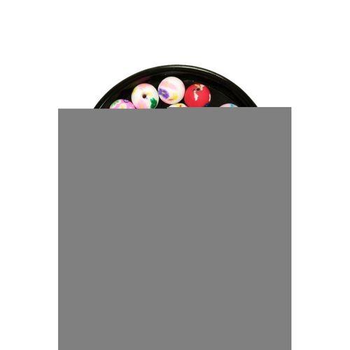 90 Adet 10 mm Polimer Kil Fimo Boncuk Takı Bileklik + 5 Metre Lastikli Misina Hediye - Desenli Yuvarlak