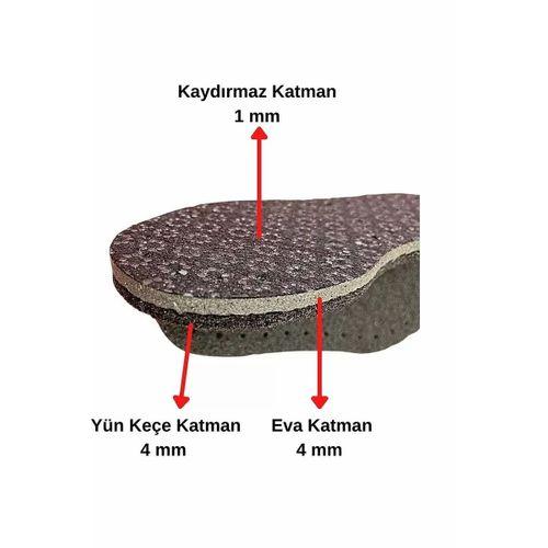 3 Çift Delikli Eva Keçe Panduf Hobi Örgü Patik Tabanı 3 Katlı Konforlu Patik Tabanlığı Kaydırmaz
