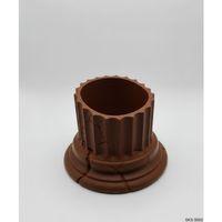 Kahverengi Klasik Sutun Form Mini Dekoratif Saksi 7 Cm Masa Ustu Ofis Dekoru