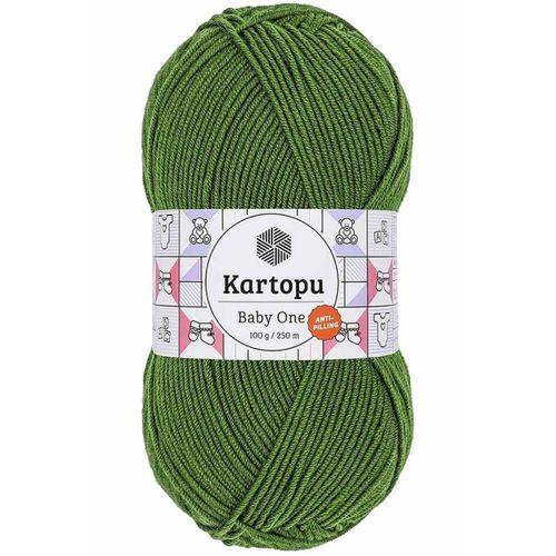 1 Adet Baby One Tüylenmeyen El Örgü İpi Yünü Yeşil K1391