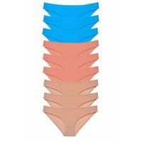 9 adet Süper Eko Set Likralı Kadın Slip Külot Pudra Ten Mavi