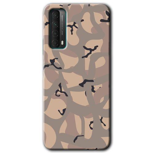 MRCİLETİSİM Huawei P Smart 2021 Kılıf Baskılı Kapak - Kamuflaj 6 + 5D Tam Kaplayan Cam