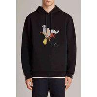 Anime One Punch Man Baskılı Siyah Erkek Kapşonlu Sweatshirt