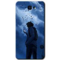 MRCİLETİSİM MRCİLETİSİM Samsung Galaxy J7 Prime 2 Kılıf HD Desen Baskılı Arka Kapak + Temperli Cam - Sonbahar Yalnızlığı