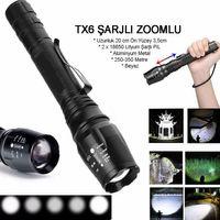 Profesyonel Tx6 Şarjlı Zoomlu El Feneri  Wt-241