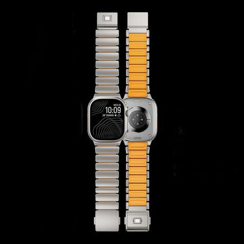 Apple Watch 7 45mm Zore KRD-149 Titanyum Silikon Kordon