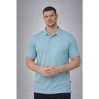 Orlando Polo Yaka Pike Kumaş Relaxed Fit Basic Düğmeli Relaxed Fit Erkek T-Shirt - Açık Mavi