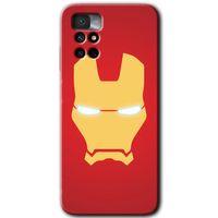 Redmi Note 11 4G Kılıf HD Desen Baskılı Arka Kapak - İronMan + Kırılmaz Cam