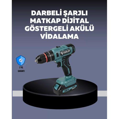 Güçlü Şarjlı Matkap Vidalama Çift Batarya