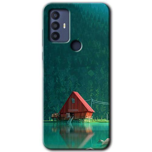 TCL 30 SE Kılıf HD Desen Baskılı Arka Kapak - House In Woods