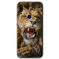 MRCİLETİSİM Xiaomi Redmi Note 7 Kılıf HD Desen Baskılı Arka Kapak+Temperli Cam - Lion King
