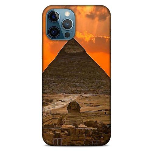 Apple iPhone 12 Pro Max Kılıf Dünya Mimarisi (25) Antişok Kapak Giza Piramitler Mısır