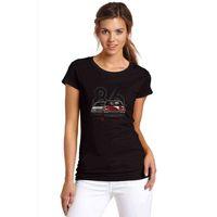 Araba 86 Baskılı Siyah Kadın Tshirt
