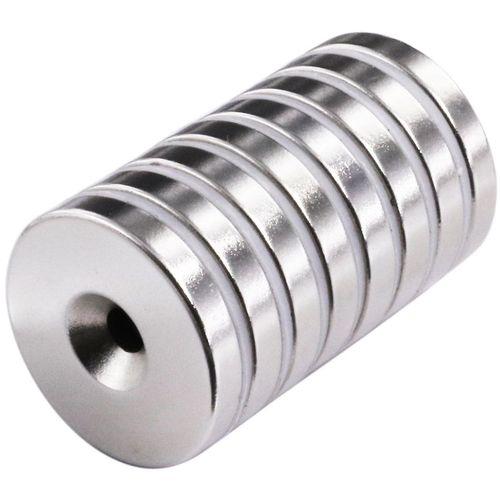 2 Adet 25x10 5x5,5 Mm Neodyum Mıknatıs Havşa Delikli Magnet Vida Atılabilir N35 Nikel Paslanmaz