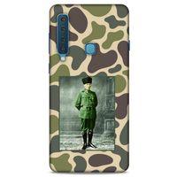 Samsung Galaxy A9 2018 Kılıf Atatürk (15) Antişok Kılıf Kamuflaj Kahverengi