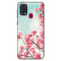 Lopard Samsung Galaxy M31 Uyumlu Kılıf Bahar (44) Tough Armor Kılıf Kiraz Çiçekleri