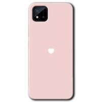 BeRa Aksesuar Realme C11 Kılıf Baskılı Kapak - Sade Kalp +Tam Kaplayan Mat Seramik