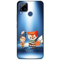 Oppo Realme C15 Kılıf FunnyMaX (1) Kılıfı Mavi Beyaz