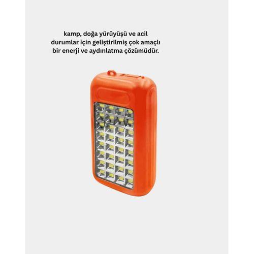 10000 Mah Güneş Enerjili Powerbank Ve Led Kamp Lambası