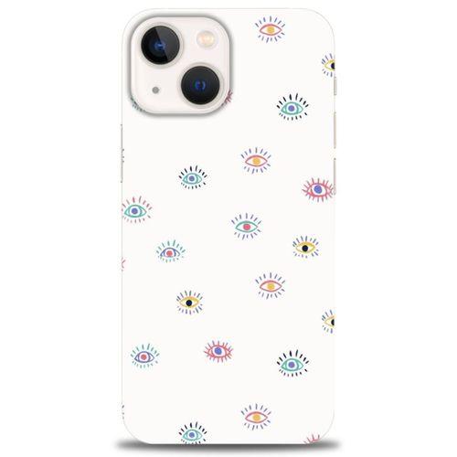 iPhone 14 Plus Kılıf HD Baskılı Kılıf - Renkli Gözler + Tam Ekran Koruyucu