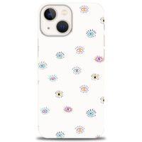 iPhone 14 Plus Kılıf HD Baskılı Kılıf - Renkli Gözler + Tam Ekran Koruyucu