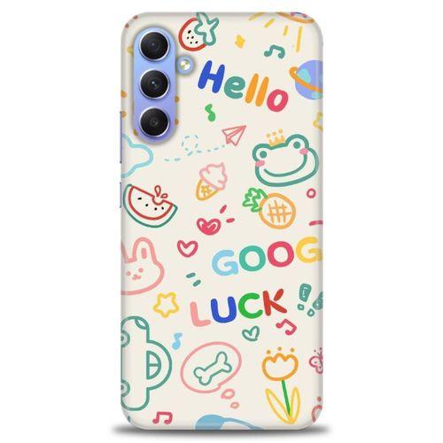 Samsung Galaxy A34 Kılıf HD Baskılı Kılıf - Goog Luck + Tam Ekran Koruyucu