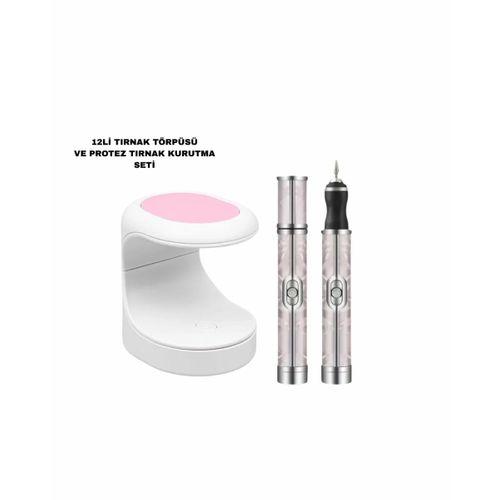 Protez Tırnak Kurutma Törpü Seti