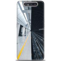Samsung Galaxy A80 Kılıf HD Baskılı Kılıf - Metro Station + Tam Ekran Koruyucu