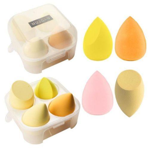 4'lü Kapaklı Armut Makyaj Süngeri Seti