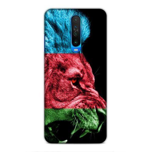 Xiaomi Poco X2 Uyumlu Kılıf Azarbaijan (24) Darbe Emici Kılıf Bayrak Aslan