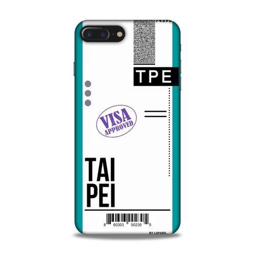 Apple iPhone 7 Plus Kılıf Uçak Bileti Taipei Arka Kapak Koruma Desenli Full Koruyucu