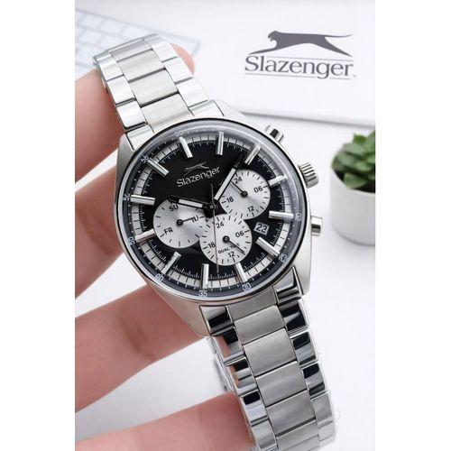 Slazenger İtalyan Tasarım Bileklik Hediyeli 2 Yıl Garantili 10 Atm Çelik Erkek Kol Saat ESE.2602.350