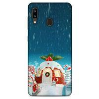 Samsung Galaxy A20 Kılıf Snowix (14) Lansman Kılıf Beyaz Kırmızı
