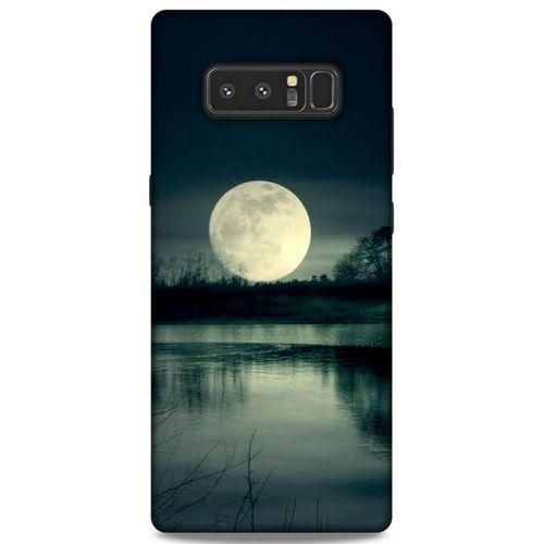 Lopard Samsung Galaxy Note 8 Uyumlu Kılıf Gece'S (36) Glitter Kılıf Ay Göl
