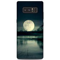 Lopard Samsung Galaxy Note 8 Uyumlu Kılıf Gece'S (36) Glitter Kılıf Ay Göl