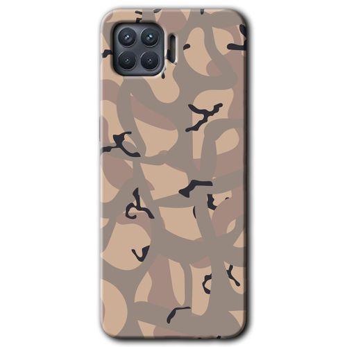 Oppo Reno 4 Lite Kılıf HD Desen Baskılı Arka Kapak + Temperli Cam - Kamuflaj 6