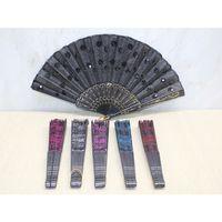 Plastik Pullu Yelpaze Siyah Renk