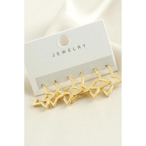 6 Adet Yıldız Metal Küpe