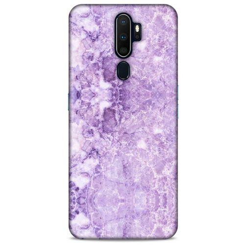 Mermer Desenli (16) Tema Kalın Kılıf Lila Oppo A5 2020 Kılıf