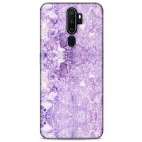 Mermer Desenli (16) Tema Kalın Kılıf Lila Oppo A5 2020 Kılıf