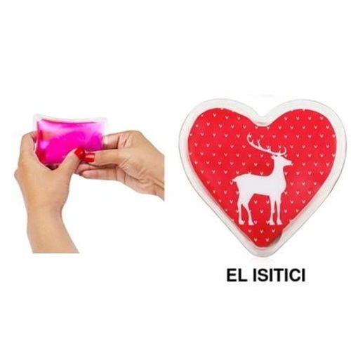 Kalpli Geyikli Cep Sobası,El Isıtıcı,Sıcak Su Torbası Pvc  9Cm