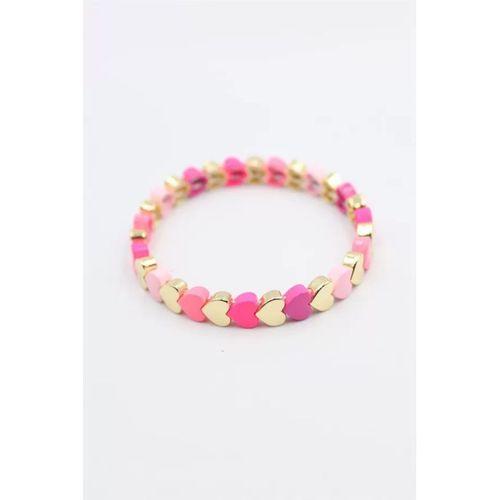 Lastikli Porselen Bilezik - Pembe