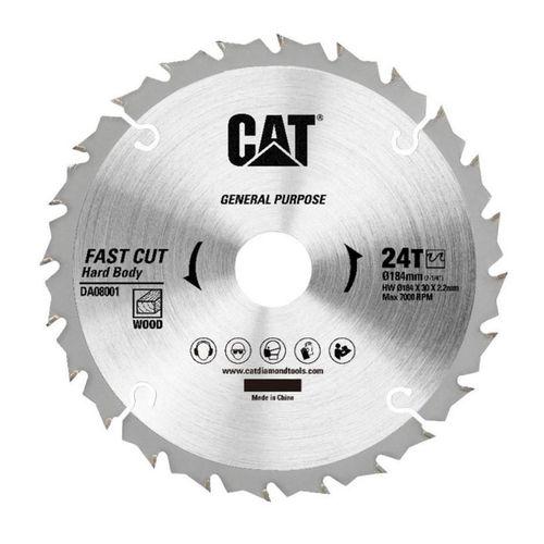 CAT DA08001 184x30mm Ahşap Kesme Elmas, Daire Testere Bıçağı 24 Diş